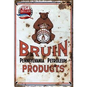 Tin Sign • Petroliana • Bruin Products Pennsylvania Petroleum • Butler Oil Co.